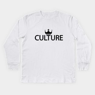 Culture typography design. Kids Long Sleeve T-Shirt